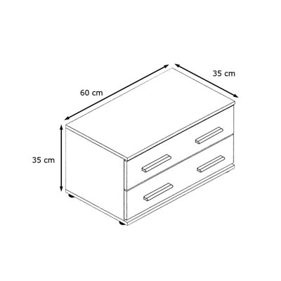 Janney 59.99cm W Wood Bedside Table