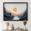 «Sunsetter River Drift Mountains», art sur toile côtier, art mural bord de mer jaune