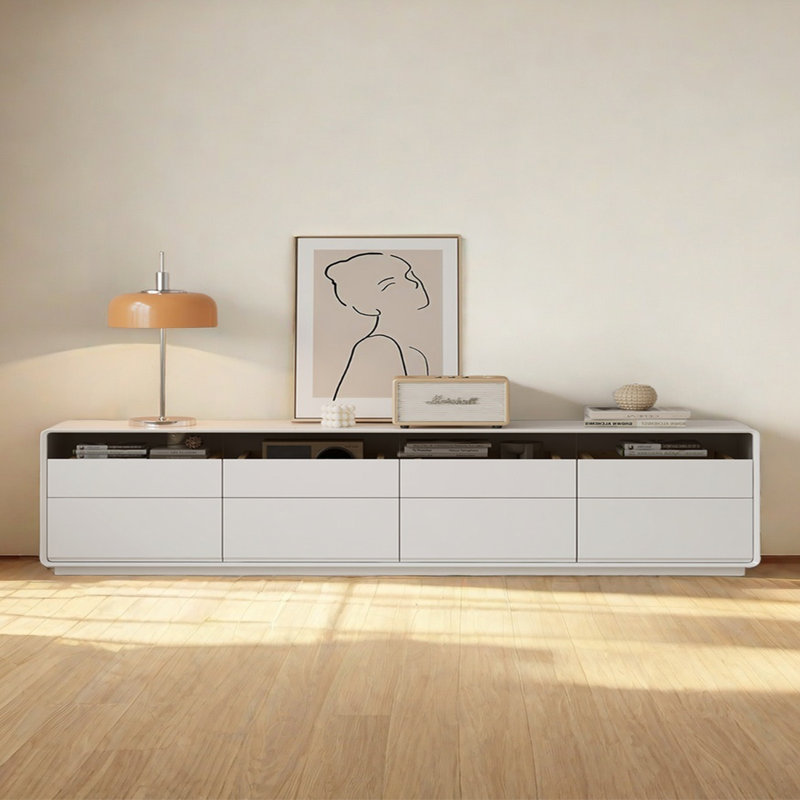 Meuble télé Modern, 102.3", Blanc