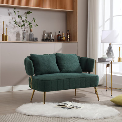 Causeuse en tissu Donneta Boucle