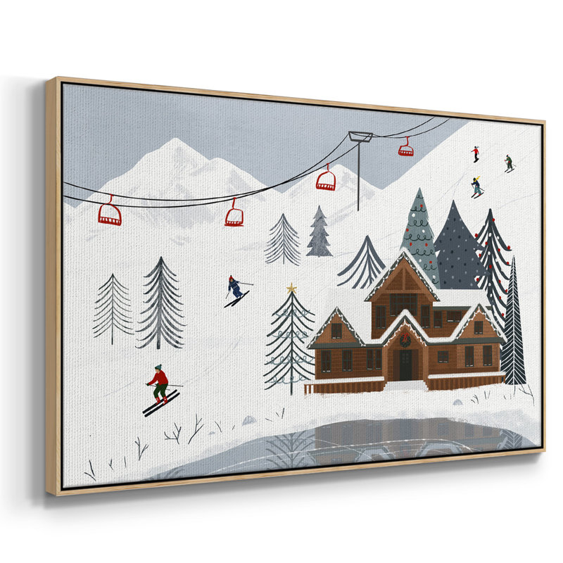 Collection «Ski Slope», toile tendue avec châssis en A, Naturel, H 25 po x l 37 po x P 2 po