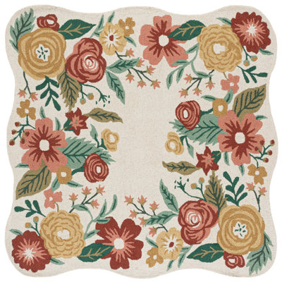 Jardin Hand Tufted Wool;Cotton Floral Indoor Rug