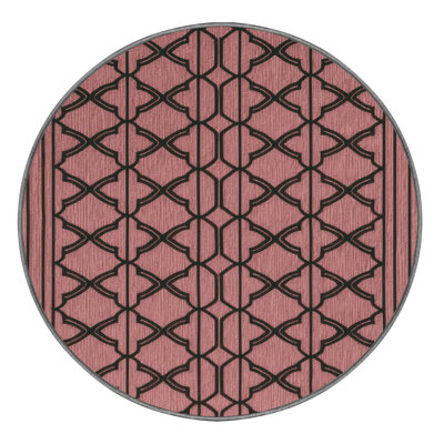 Machine Washable Trellis Brown Area Rug