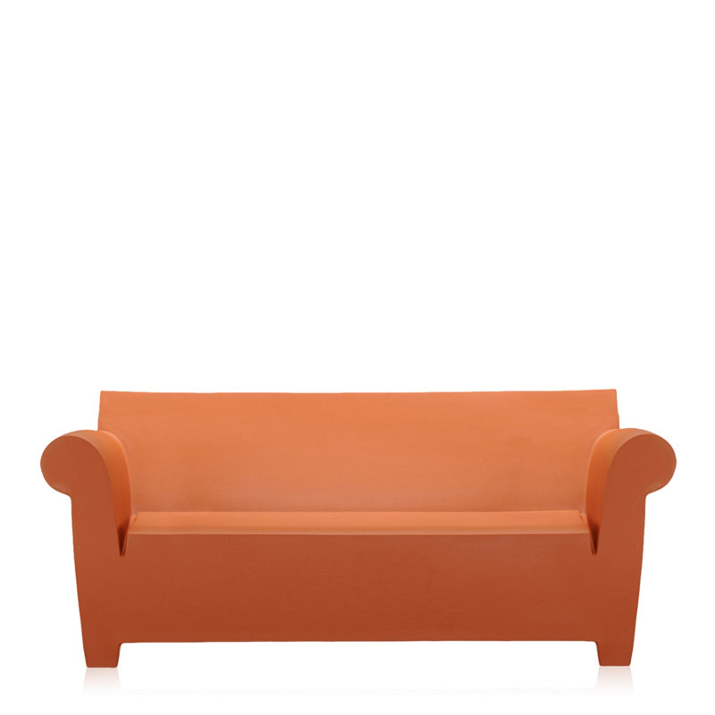 Bubble Club 74.38'' Wide Rectangle Loveseat, Red