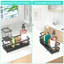 Organisateur de chariot d'évier de cuisine avec drainage automatique, support en éponge en acier inoxydable antirouille pour brosses d'éponges et produits de nettoyage, solution de rangement pour comptoir
