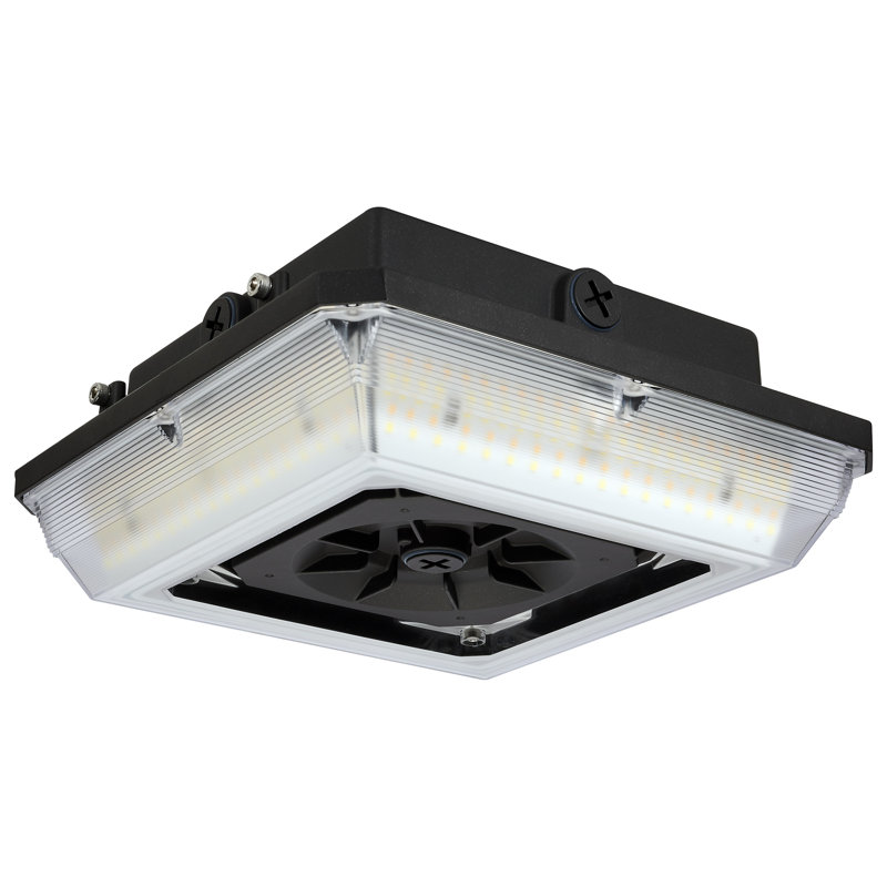 Dimmable Square Flush Mount, Bronze