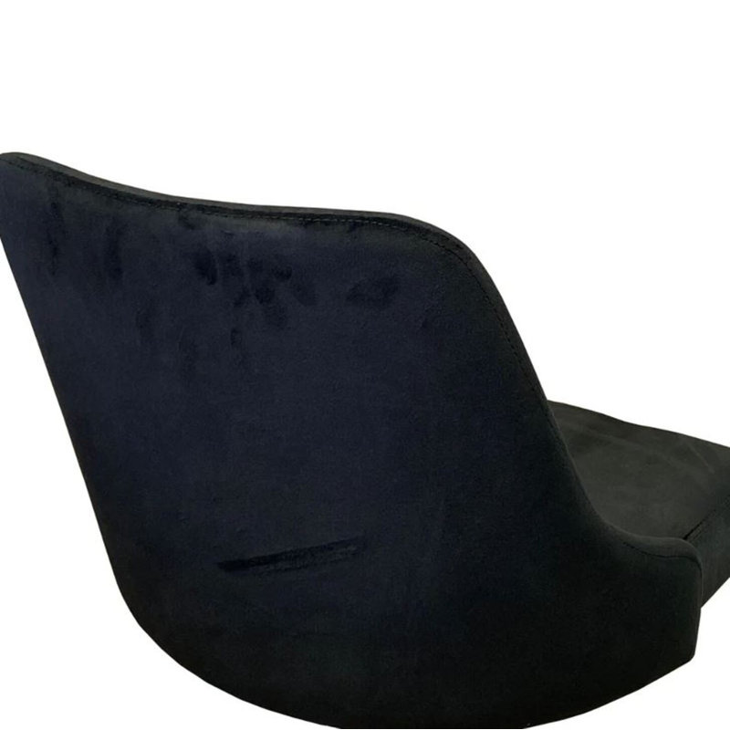 Tabouret de comptoir rembourré Kols, Noir