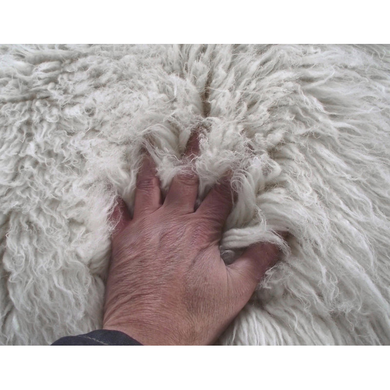 Stylish Greek Flokati Rug. wool pile. Natural wool area rug., Rectangle 7' x 10'