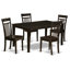 Ensemble de table de salle à manger 5 pièces pour 4 personnes comprenant une table de cuisine rectangulaire et 4 chaises de salle à manger, 36 x 60 pouces, cappuccino-1407979503-1407979497