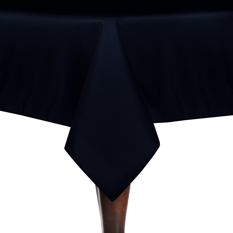 2 Pack Rectangular Polyester Linen Tablecloth, Midnight