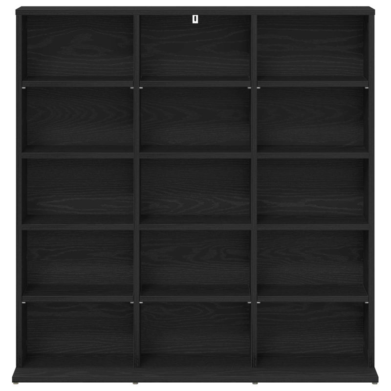 97.5 cm H Media Shelves, Black Oak