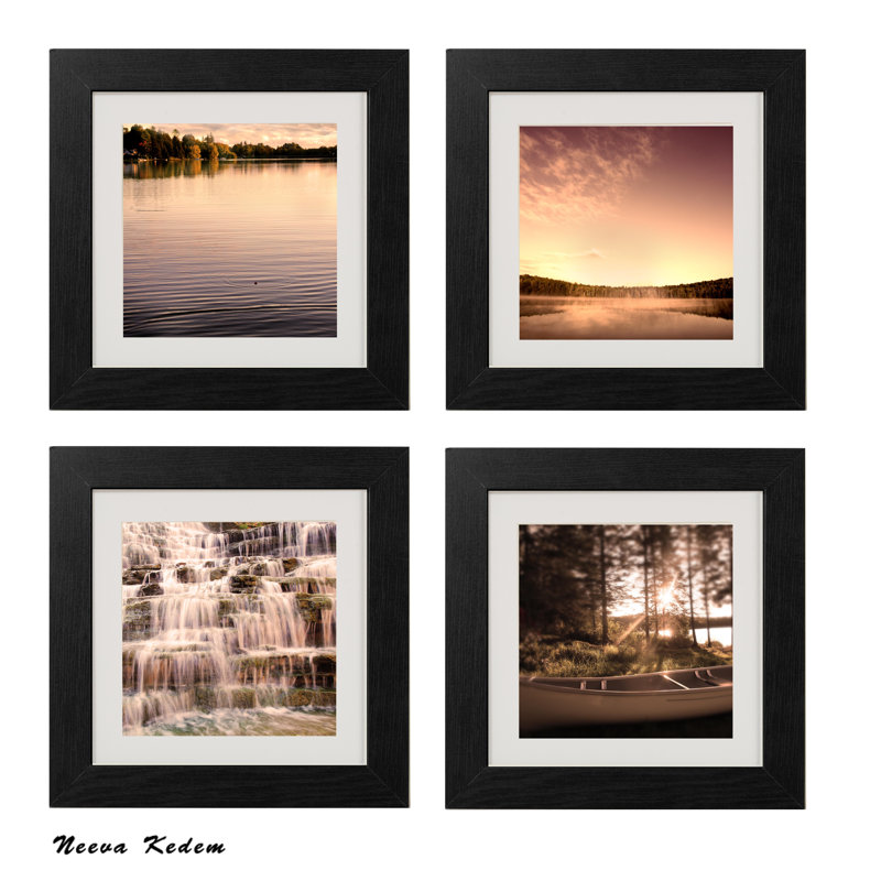 Ensemble de 4 épreuves photographiques encadrées « Pure »