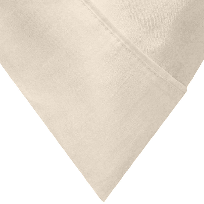 Sand Twin Cotton Percale Deep Pocket Sheet Set