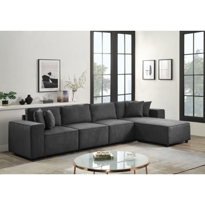 Upholstered L-Shaped Sectional Right Hand Facing