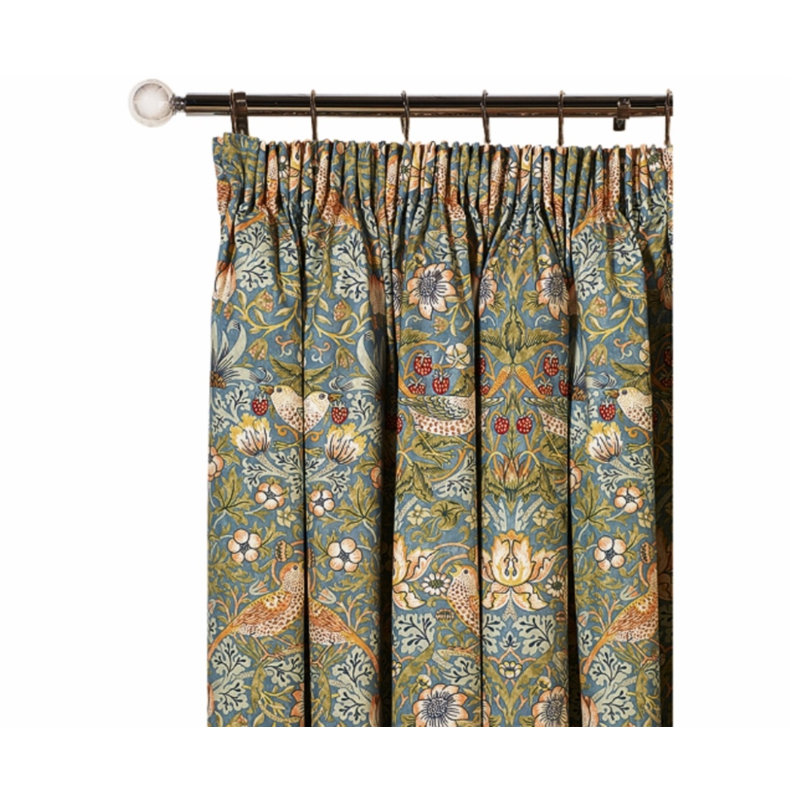 Fitzwilliam Pencil Pleat Room Darkening Curtains, 190 W x 183 D cm, Slate