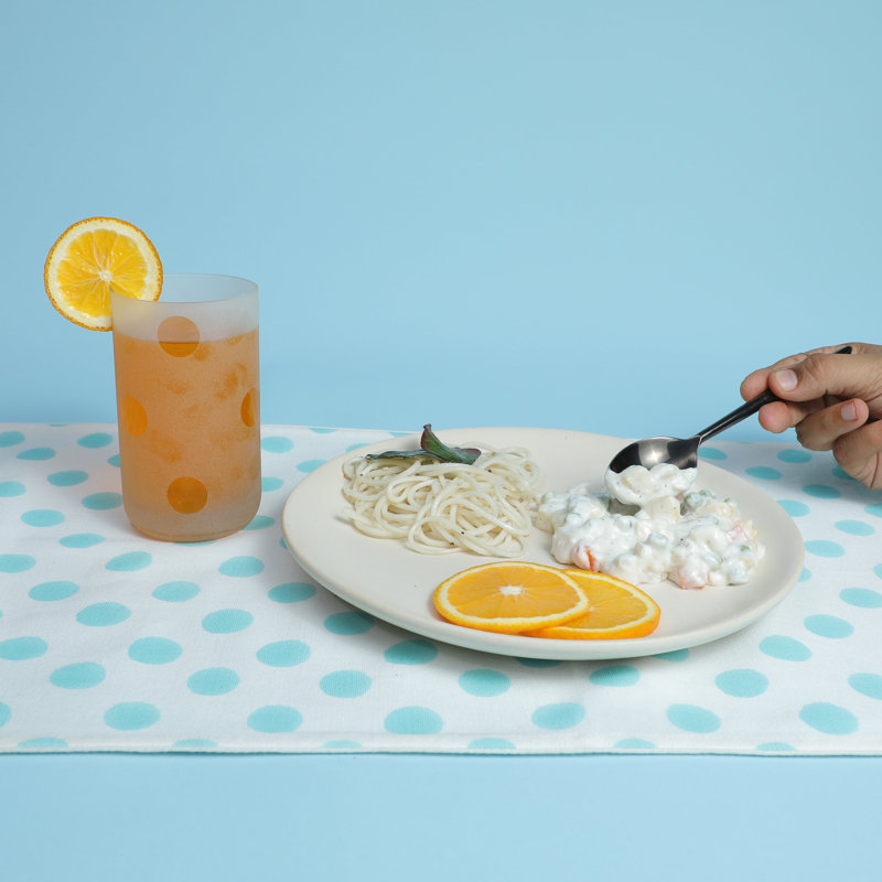 Assiette plate en grès (ensemble de 2) - XL, Blanc