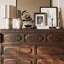 Armoire d'appoint en bois manufacturé brun foncé