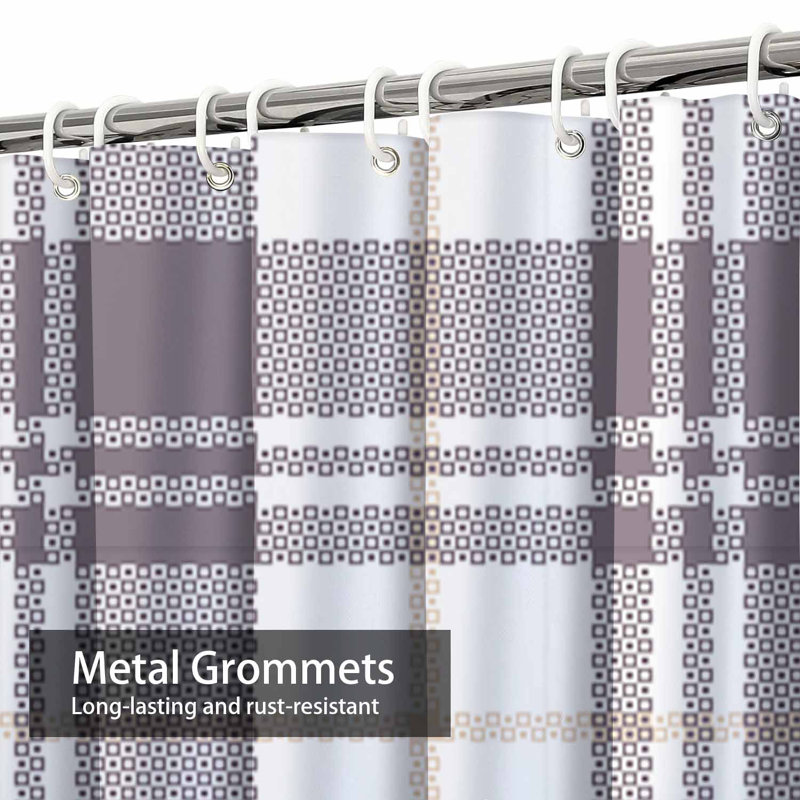 Rideau de douche Tartan, L 72 po x l 78 po