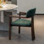 Chaise avec accoudoirs vert foncé 25,59 "(ensemble de 2)