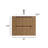 24" Walnut Wall Mounted Bathroom Vanity Modern Wall-Mounted Floating Bathroom Cabinet