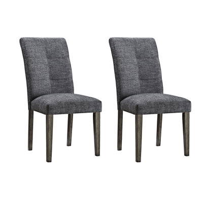 Chaise d'appoint en lin gris foncé