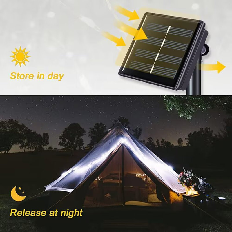 4-IN-1 Solar Powered Fairy String Light 8 Models Decorative Light For Bedroom, Garden, Balcony, Dorm4-IN-1 Solar Powered Fairy String Light 8 Models Decorative Light For Bedroom, Garden, Balcony, Dorm