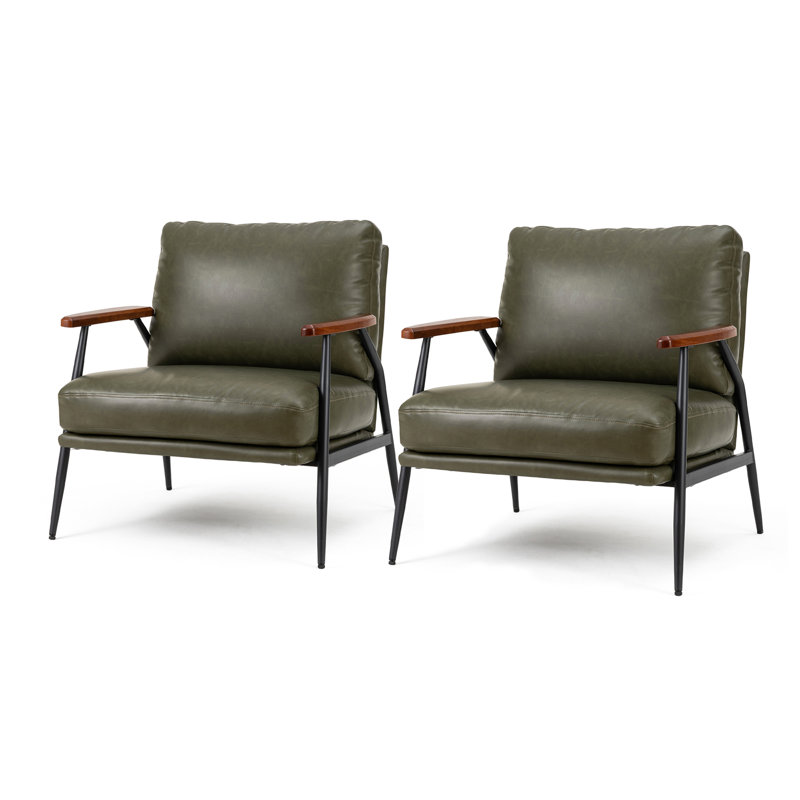 Ensemble de 2 fauteuils d'appoint Mid-Century