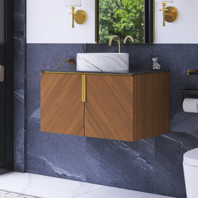 Meuble-lavabo flottant mural moderne de 30 pouces