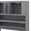 Lit plateforme en bois pleine grandeur, avec ports USB, tête de lit et tiroirs intégrés-835526873