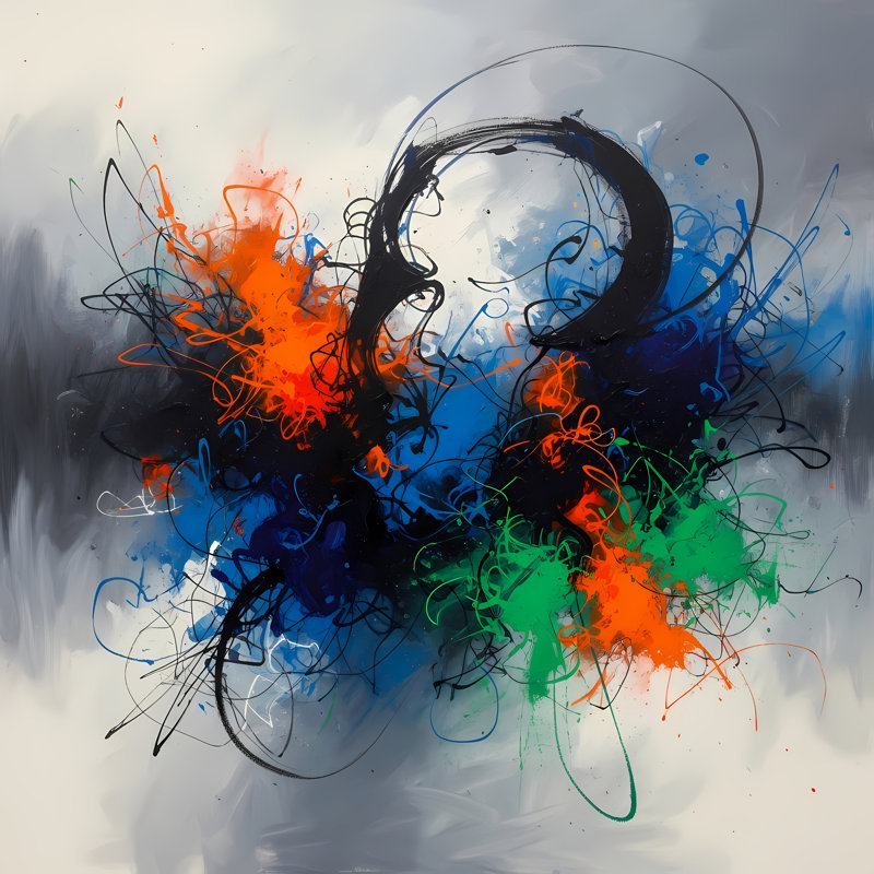 Tangled Energy, 24" H x 24" W