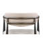 Chaise d'appoint beige en lin et finition noire, ensemble de 2-459476284