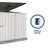 Absco Utility 5 ft. W x 5 ft. D Metal Galvanized Steel Pool Pump Multipurpose Storage Shed Surfmist-111668723