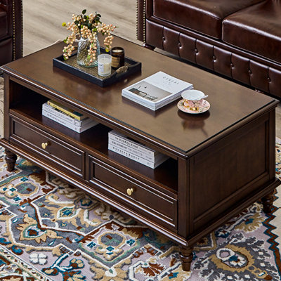American-style solid wood coffee table