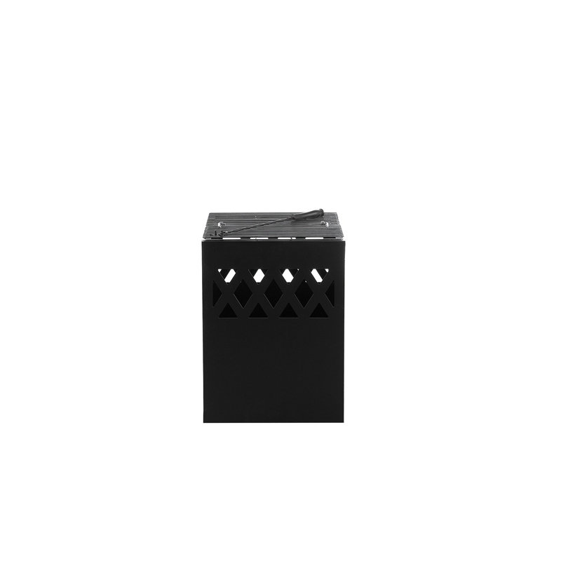 Malave Square Steel Charcoal Smokeless Fire Pit