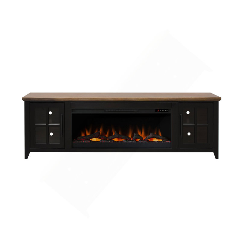Meuble télé 83 po pour téléviseur de 95 po ou moins, assemblage minimal requis, Black