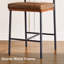 Ensemble de tabourets de bar en similicuir de 3,26 pouces de hauteur moderne pour îlot de cuisine, tabourets de comptoir à large dossier, pieds en métal robustes, café-1056858463-1056858458