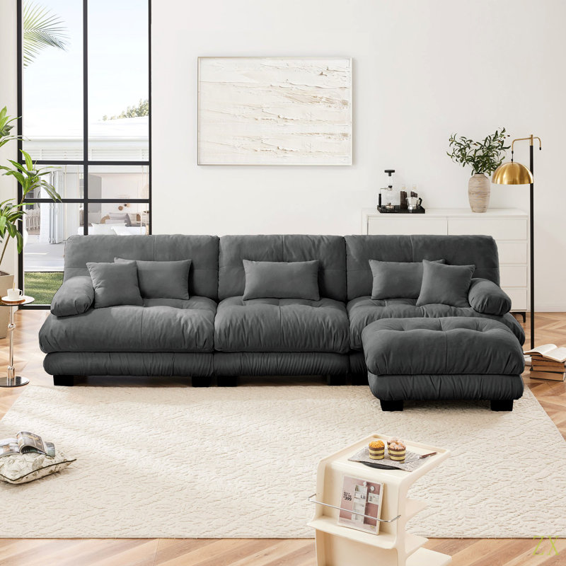 Canapé modulaire Luxury Luxury, Gris chenille