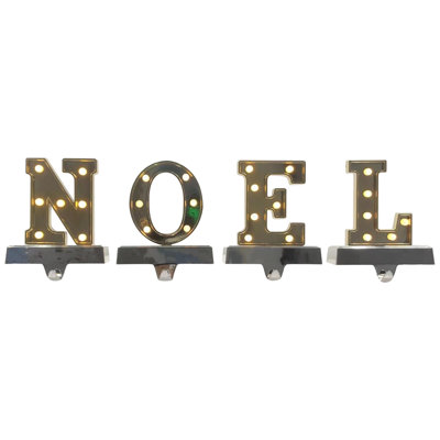 Ensemble de 4 porte-chaussettes de Noël 6,5 "NOEL"