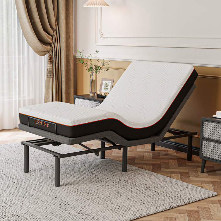 Massaging Zero Gravity Adjustable Bed With 8'' Memory Foam Mattress, Wireless Remote & App Control, E3100 Series