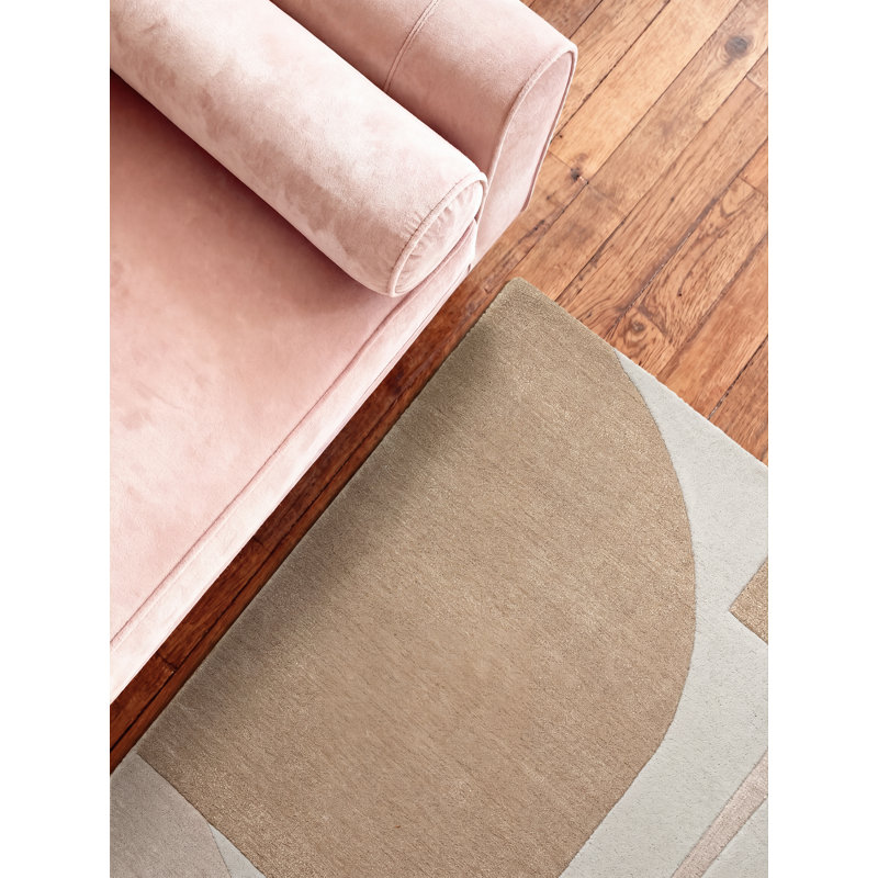 Deveshi Geometric Wool Hand Tufted Area Rug, Rectangle 120 x 170 cm