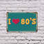 I Love The 80's Street (paquet de 2) en plastique 8 po x 12 po