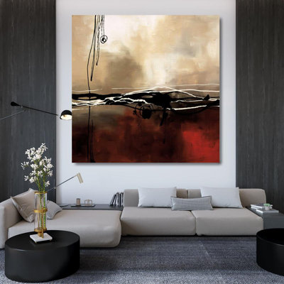 Art sur toile tendu par Brayden Studio® Maitland, Laurie Gallery: Symphony in Red and Khaki I