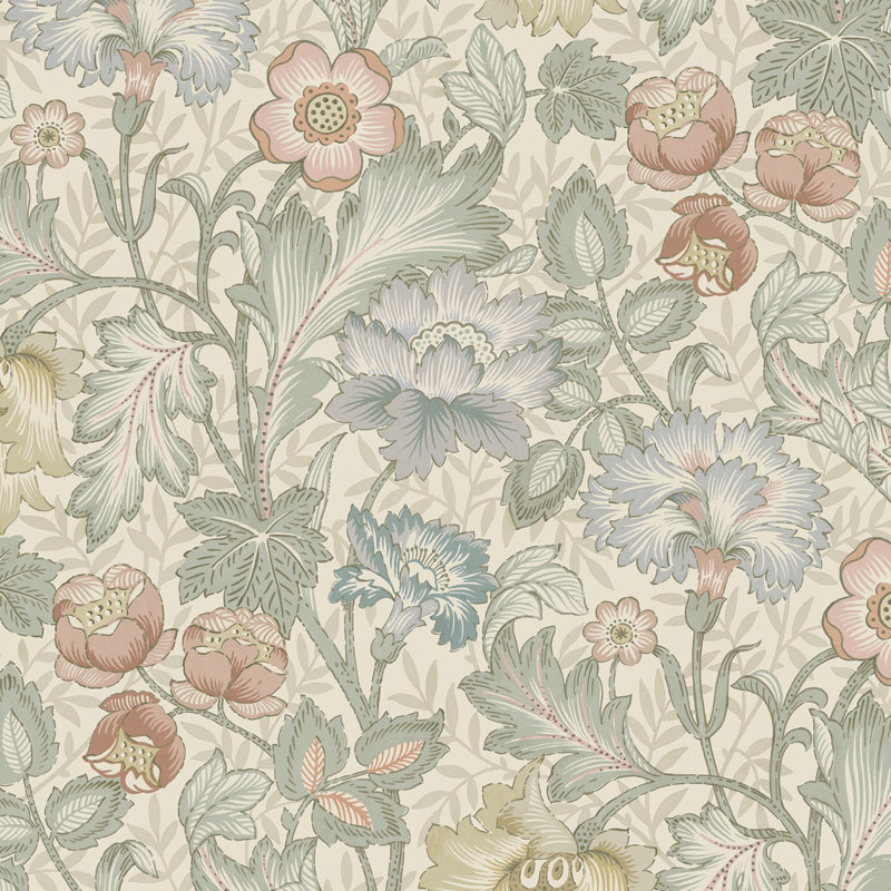 Boråstapeter Jane Mural, Gray/Blue/Red