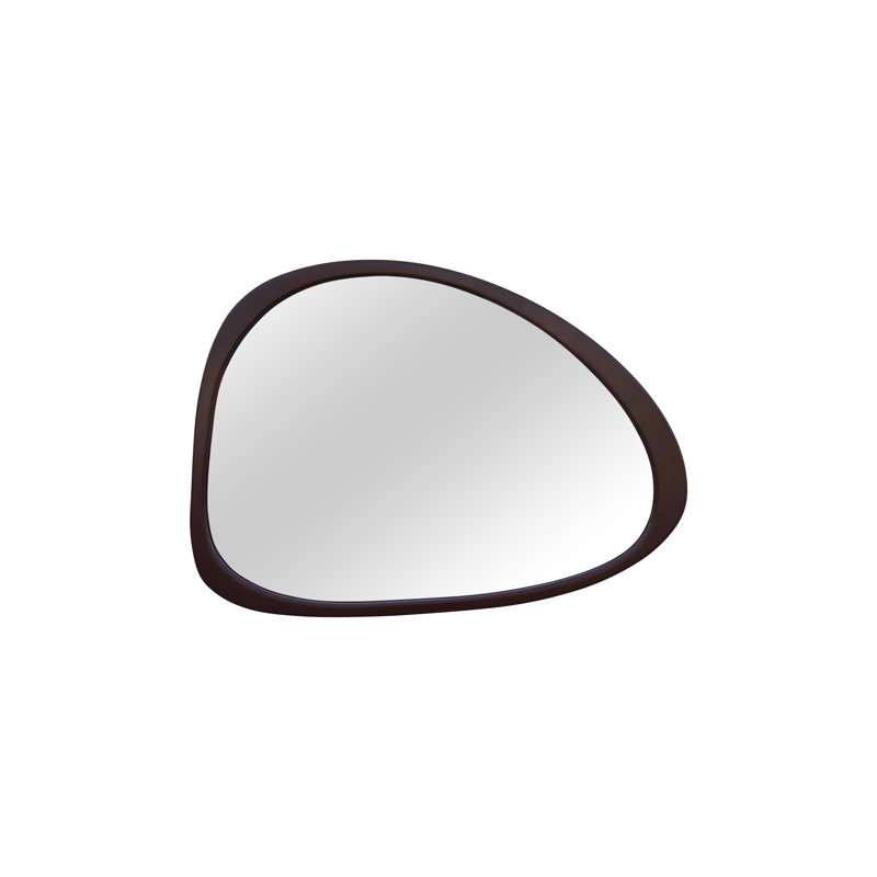 Miroir ovale asymétrique, Brun