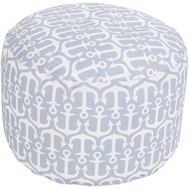 Ann Arbor Upholstered Pouf, Light Gray