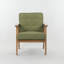 Chaise de loisirs élégante avec tissu de qualité, table basse, capacité de charge des chaises en bois massif, bois