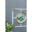 Décoration murale moderne miroir - cadre blanc doré, convexe, 43,3 x 15,7 pouces et décoration, style contemporain, 43,5 x 15,5