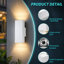 Paquet de 2 lumières murales DEL Dusk to Dawn, lanterne murale étanche IP65, applique murale d'extérieur en aluminium pour patio, porte, garage-460460264
