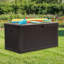 Coffre de terrasse en résine 150 gallons avec couvercle facile à soulever et construction à double paroi résistante aux intempéries pour le rangement de patio, de piscine ou de jardin-101174075