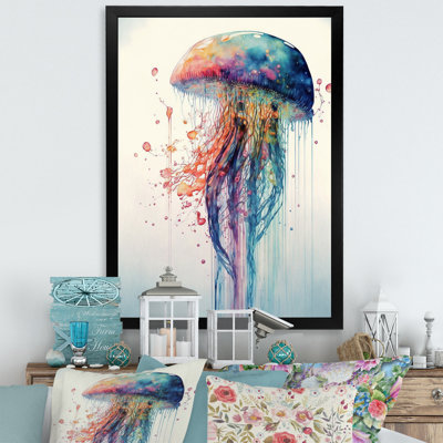 Art coloré sur toile, méduse colorée Deepsea IV